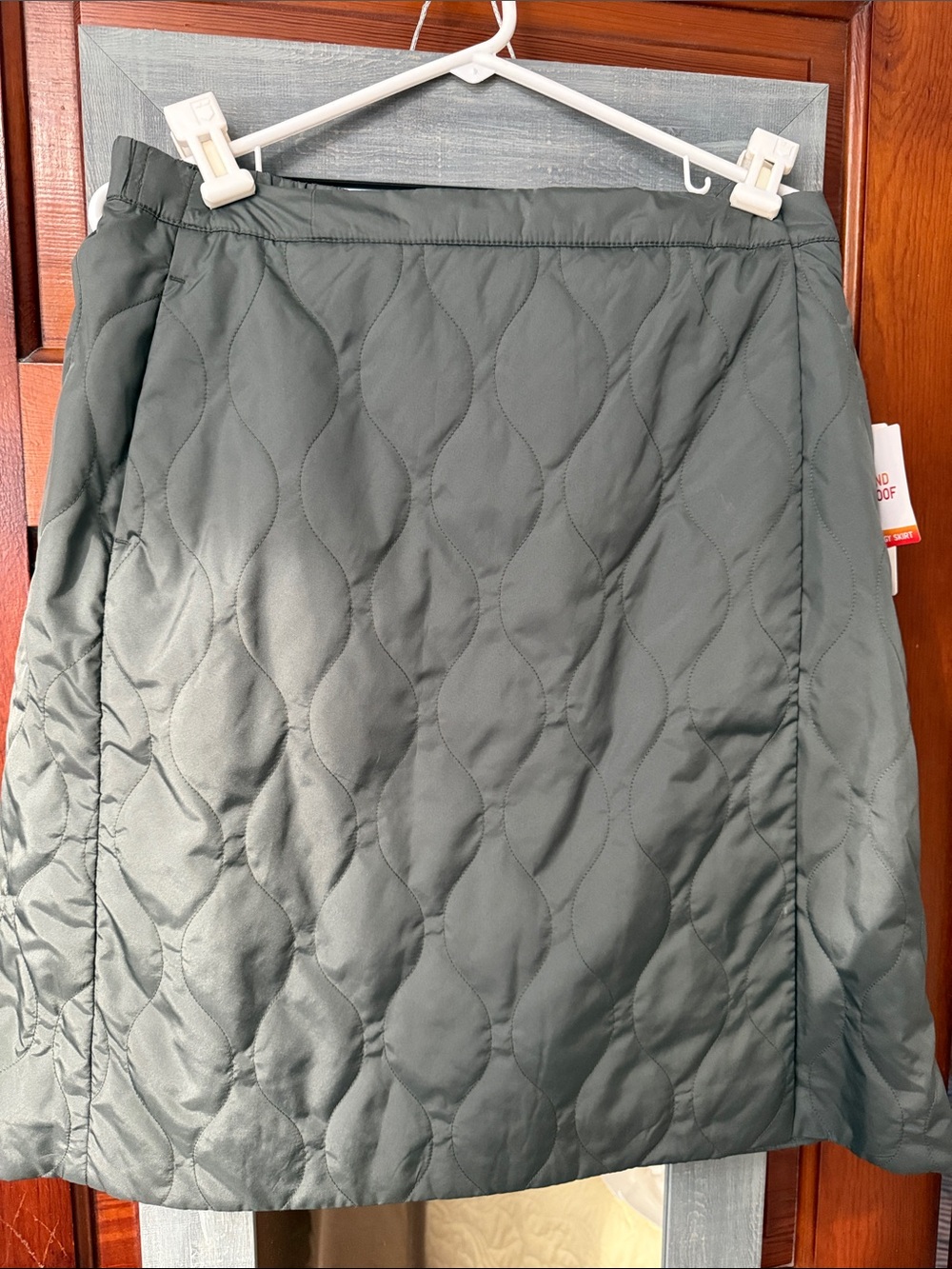 Quilted A-Line Wrap Women's Skirt — Dark Green